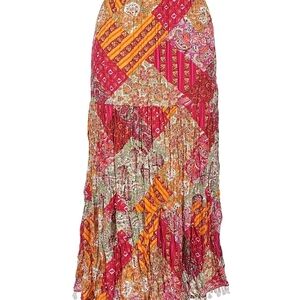 Luukse Bohemian Patchwork Maxi Skirt | Size XL